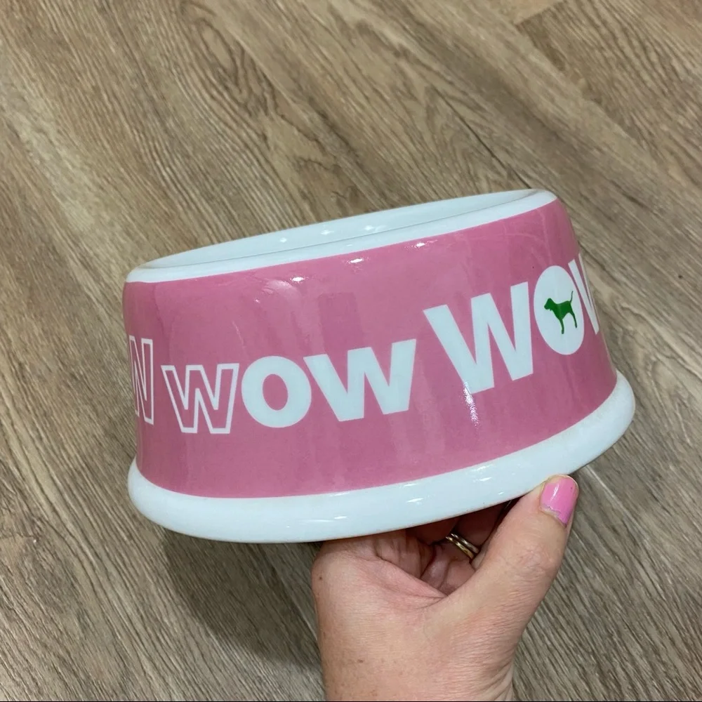 Victoria’s Secret PINK ceramic dog bowl rare vintage
